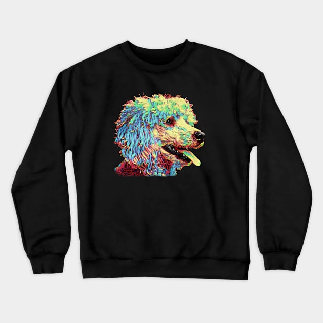 Prismatic Poodle Crewneck Sweatshirt by PhotoArts